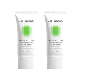 Cell Fusion C Advanced Clear Sunscreen 100 SPF50/PA+++ krem przeciwsłoneczny 2 x 35 ml