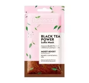 Bielenda Black Tea Power maseczka 2w1 z delikatnym peelingiem Luffa nawilżająca 8 g
