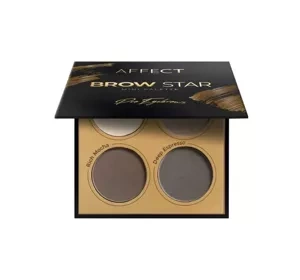 Affect Brow Star mini paleta prasowanych cieni do brwi 4 x 2 g