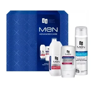 AA Men Advanced Care Nowoczesna Męska Pielęgnacja zestaw pianka do golenia 250 ml + balsam po goleniu 100 ml + antyperspirant roll-on 50 ml
