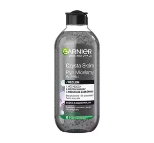 Garnier Czysta Skóra płyn micelarny w żelu z węglem 400 ml - eZebra.pl