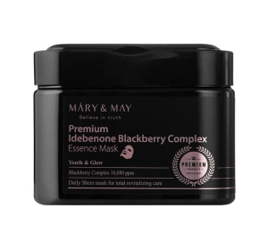 Mary&May Premium Idebenone Blackberry Complex Essence Mask zestaw przeciwzmarszczkowych masek do twarzy 20 szt