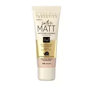 EVELINE SATIN MATT PODKŁAD MATUJĄCY 103 NATURAL 30ML