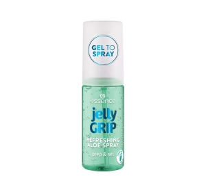 Essence Jelly Grip odświeżający spray utrwalający do makijażu o zapachu aloesu 50 ml