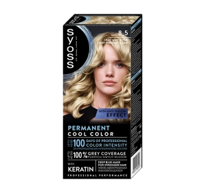Syoss Permanent Color trwała farba do włosów 8_5 Jasny Popielaty Blond