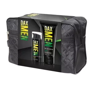 Dax Cosmetics Men zestaw żel do mycia 3w1 180 ml + balsam po goleniu 100 ml + kosmetyczka