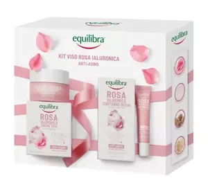 Equilibra Rosa zestaw różanych kosmetyków do pielęgnacji krem do twarzy 50 ml + krem pod oczy 15 ml