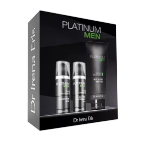 Dr Irena Eris Platinum Men zestaw balsam po goleniu 50 ml + krem do twarzy 50 ml + żel do mycia 200 ml