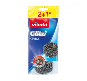 Vileda Glitzi Spiral zmywak kuchenny ze stali nierdzewnej spirala 3 sztuki