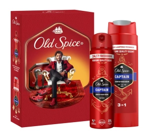 Old Spice Captain zestaw prezentowy żel pod prysznic 3w1 250 ml + dezodorant w sprayu 150 ml