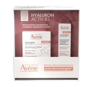 Avène Hyaluron Activ B3 zestaw krem odbudowujący komórki 50 ml + krem pod oczy o potrójnym działaniu korygującym 15 ml