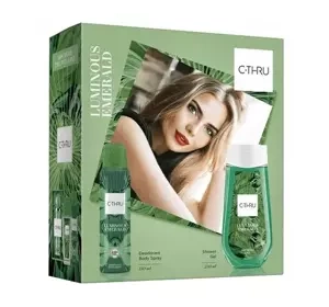 C-Thru Luminous Emerald dezodorant spray 150 ml + żel pod prysznic 250 ml