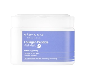 Mary&May Collagen Peptide Vital Mask zestaw ujędrniających masek do twarzy 30 szt