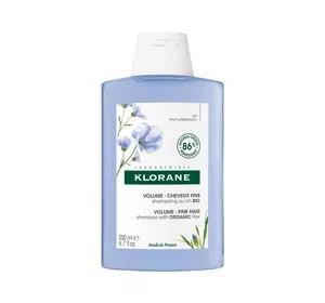 Klorane Organiczny Len szampon do włosów cienkich 200 ml