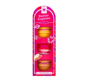 Makeup Revolution Butter Express zestaw prezentowy świąteczne mini masełka do pielęgnacji ciała 3 x 65 ml
