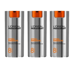 L'Oréal Paris Men Expert Hydra Energetic zestaw 3 x krem nawilżający przeciw oznakom zmęczenia 50 ml