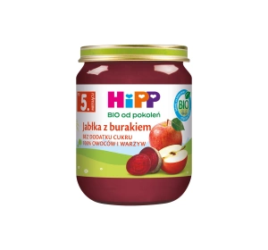 HIPP Bio deserek w słoiczku dla dzieci po 5 miesiącu Jabłka z burakiem 125 g