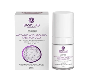 BasicLab Copperis aktywnie wygładzający krem pod oczy na dzień 18 ml