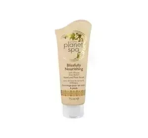 Avon Planet Spa Blissfully Nourishing odżywczy peeling do dłoni i stóp z masłem shea 75 ml