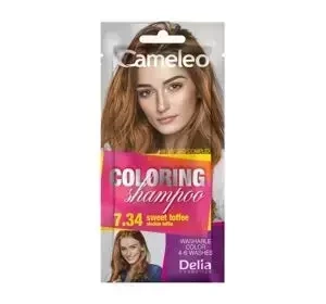 Delia Cosmetics Cameleo Coloring Shampoo szampon koloryzujący w saszetce 7.34 Sweet Toffee 40 ml