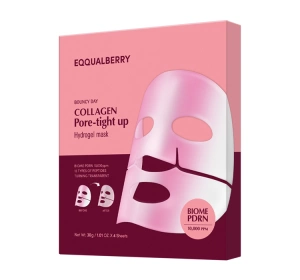 EQQUALBERRY Collagen Pore-Tight Up hydrożelowa maska do twarzy zwężająca pory 4 x 30 g