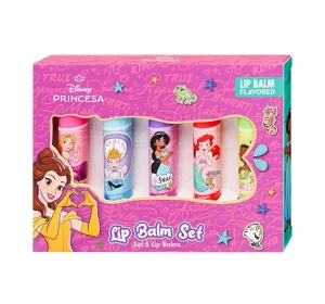 Disney Princesa Lip Balm Set zestaw balsamów do ust 5 x 4 g