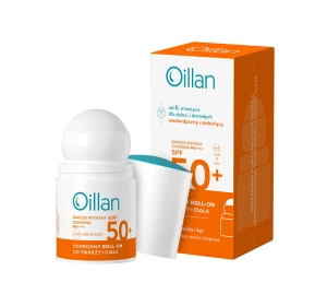 Oillan ochronny roll-on SPF50+ do twarzy i ciała dla skóry wrażliwej 50 ml