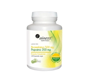 Aliness suplement diety Bromelaina 500 mg + Papaina 200 mg 100 kapsułek