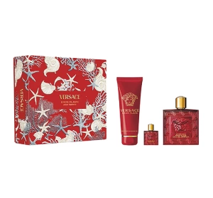 Versace Eros Flame woda perfumowana spray 100 ml + 5 ml + żel pod prysznic 150 ml