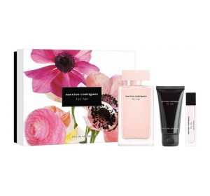 Narciso Rodriguez for Her woda perfumowana spray 100 ml + 10 ml + balsam do ciała 50 ml