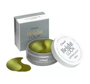 Clavier Bright Look hydrożelowe płatki pod oczy Gold Black Pearl 60 sztuk