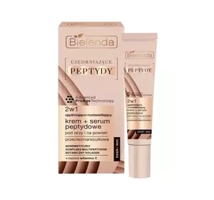 Bielenda Ujędrniające Peptydy krem + serum peptydowe 2w1 pod oczy i na powieki 15 ml