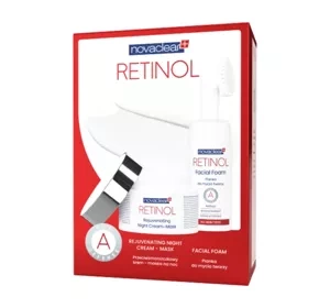 Novaclear Retinol zestaw kosmetyków do pielęgnacji twarzy krem-maska na noc 50 ml + pianka do mycia twarzy 100 ml
