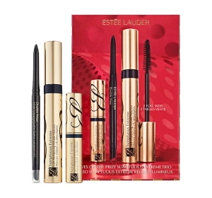 Estée Lauder Eyes on the Prize Sumptuous Extreme Trio Holiday Makeup Gift Set zestaw tusz do rzęs Extreme Black 8 ml + eyeliner Blackened Onyx 0,35 g + mini tusz do rzęs Extreme Black 2,8 ml