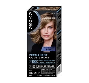Syoss Permanent Color trwała farba do włosów 7_5 Naturalny Popielaty Blond