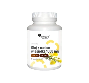 Aliness suplement diety olej z nasion wiesiołka 9% 1000 mg 90 kapsułek