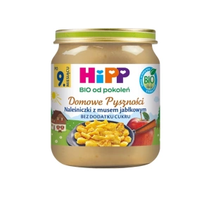 HIPP Bio Domowe Pyszności deserek w słoiczku dla dzieci po 9 miesiącu Naleśniczki z musem jabłkowym 200 g