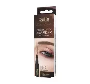 Delia Cosmetics Eyebrow Expert piórkowy marker do brwi 4.0 Brązowy 1,3 g