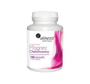 Aliness suplement diety Magnez Chelatowany 560 mg + witamina B6 100 kapsułek