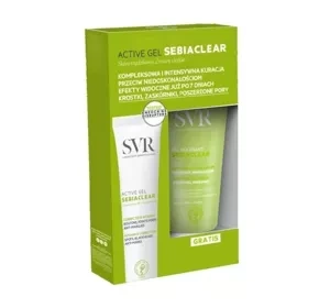 SVR Sebiaclear zestaw Active żel przeciw niedoskonałościom 40 ml + żel do mycia twarzy 55 ml
