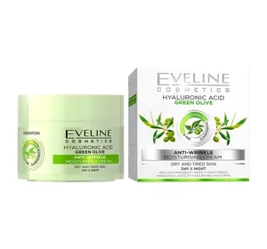 Eveline Cosmetics nawilżający krem przeciwzmarszczkowy na dzień i na noc Green Olive 50 ml