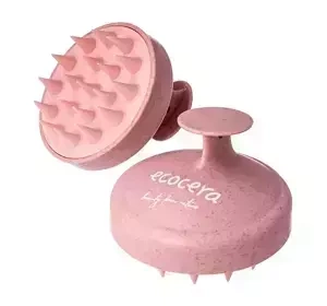 Ecocera szczotka masażer do skóry głowy Różowa