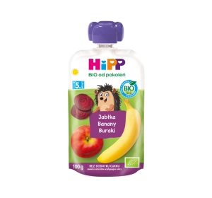 HIPP Bio mus owocowo-warzywny w tubce Jabłka banany buraki po 5 miesiącu 100 g