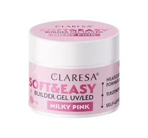 Claresa Soft & Easy żel budujący Milky Pink 45 g