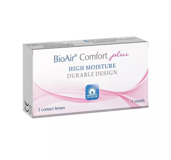 BIOAIR COMFORT PLUS 1 MONTH SOCZEWKI KONTAKTOWE 3 SZTUKI -9.00