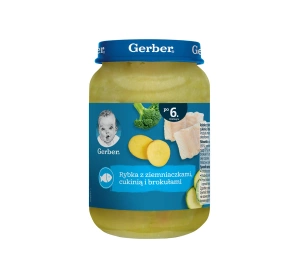 Gerber obiadek po 6 miesiącu Rybka z ziemniaczkami, cukinią i brokułami 190 g