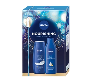 NIVEA Nourishing świąteczny zestaw kosmetyków do pielęgnacji ciała żel pod prysznic + mleczko do ciała