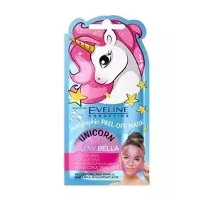 Eveline Cosmetics Unicorn Glow Bella holograficzna maseczka peel-off matująco oczyszczająca 7 ml