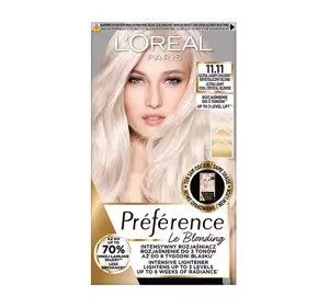 L'Oréal Paris Preference farba do włosów 11.11 Ultra jasny chłodny krystaliczny blond