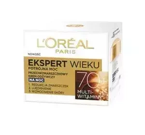 L'Oréal Paris Ekspert Wieku przeciwzmarszczkowy krem odżywczy na noc 70+ 50 ml